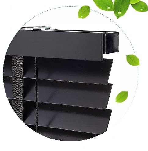 DZHTUF Tende per finestre in Legno Naturale,Tenda Veneziane Orizzontali Nere,50/70/80/90/100/110/120/140/160cm,Persiane in Legno per finestre,Persiane per Privacy,Tapparelle,W×H-120x180cm/47x71in