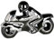 Casablanca Design Skulptur Motorrad 23x37cm Keramik Bike Chopper Wohnzimmer Skulpturen Deko Modern
