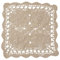 Zoegneer Vintage gehäkelte Tischdecke mit quadratischem Spitzenmuster Vintage quadratische Häkeltischdecke für Heimdekoration (40 x 40 cm, beige)