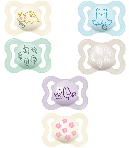 MAM | Supreme Schnuller 2-6 Monate (2 Stück) Zufällige Farbwahl - Säuglingsschnuller aus ultradünnem und weichem Silikon - idealer Babyschnuller für eine gute Mundentwicklung