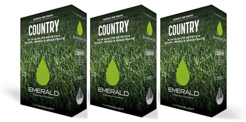 Emerald COUNTRY TurfExcellent, Sementi per Prato ad Alta Qualità Estetica,Scuro Denso e Resistente, 3kg (120mq) (3)