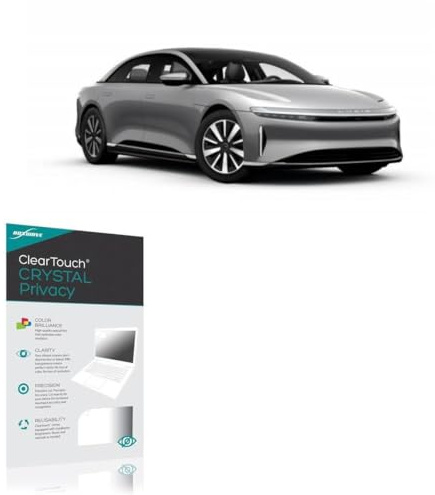 BoxWave Screen Protector Compatible with Lucid Motors 2024 Air Cockpit Display (34 in) - ClearTouch Crystal Privacy (2-Pack), Privacy Screen Protector Flexible Film Clear
