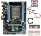 Rfeeuubft Placa Base X79 + E5 2630 V2 CPU + 2XDDR3 4G RECC RAM + Cable SATA + Cable de Interruptor + Deflector + Soporte LGA2011 M.2 NVME Gigabit LAN