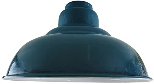 LEDSone Industrieller Hänge-Deckenlampenschirm, Retro-Küchen-Hängedeckenleuchten, Vintage-Metall-Loft-Bar-Pendelleuchte, rustikaler Hängelampenschirm (Cyanblau)