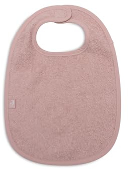 Jollein Bavoir pour bébé en tissu éponge, rose sauvage, 100% coton, avec fermeture velcro, bavoir pour bébé