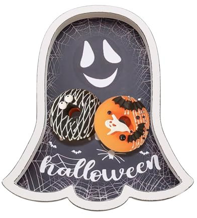 Tablero fantasma de Halloween - Vajilla de cerámica con tema espeluznante y diseño fantasma | Platos fantasma de Halloween, platos de fiesta de terror, decoración de fiesta fantasma espeluznante para