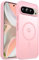 Custodia per Google Pixel 9 Pro XL, compatibile con MagSafe, protezione di grado militare, sottile e traslucida opaca, custodia posteriore antigraffio, antiurto per Pixel 9 Pro XL (rosa)