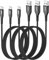 SUNGUY Cable USB vers USB C, 3 pièces 1m 3A Cable USB C Charge Rapide, Cable USB Type C compatible avec iPhone 16/15 Series, Galaxy S23/S22/S21, Google Pixel 8/8 Pro, appareils USB C-Noir