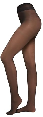 CALZEDONIA Woman's Sheer Thermal Double Tights in Black, Size XS/S