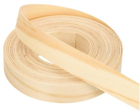 PATIKIL 19mm Pine Edge Banding,7.6m Wood Veneer Tape Pre-glued Flexible Plywood Edge Banding with Hot Melt Adhesive for Furniture Restoration(25 ft)