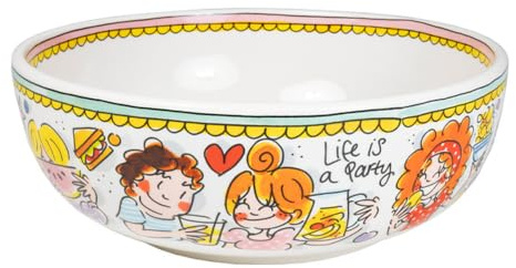 Blond Amsterdam Salatschale Salat, 24cm | Keramik, Für Salat & Pasta, Servierschüssel, Mikrowellengeeignet, Handwäsche empfohlen