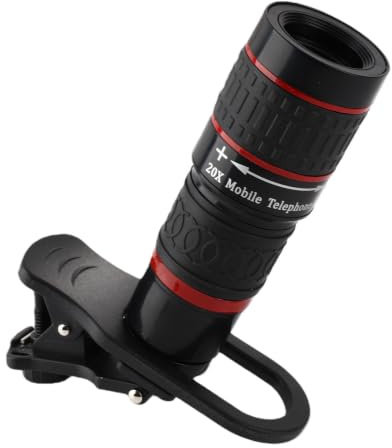 aqxreight 20x Zoom Téléobjectif pour Smartphones et Tablettes avec Clamp/Holder Universel