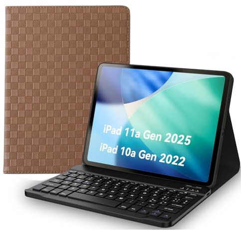 EYERIYO Custodia con Tastiera iPad 11 Generazione A16 2025 | Slim Cover Supporto Pencil con Bluetooth Italiano QWERTY Tastiera per iPad 10 Generazione 10.9” 2022