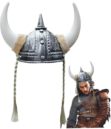 Wikinger-Hut, große Hörner, Kunststoff-Ritterhelm für Erwachsene, mittelalterlicher Krieger, Kostüm, Party, Cosplay, Zubehör, Wikinger-Helm für Männer und Frauen