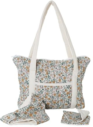 VERTBAUDET Sac à langer poupon en gaze de coton Retro Flower TU