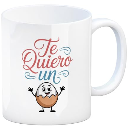 speecheese Te quiero un huevo taza - Diseño Alegre con Mensaje Amorístico