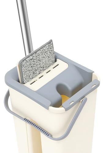 Set di lavapavimenti e lavavetri, secchio per tacchino con mop, secchio e 10 panni per pulire pavimenti e pareti, mob per uso umido e secco