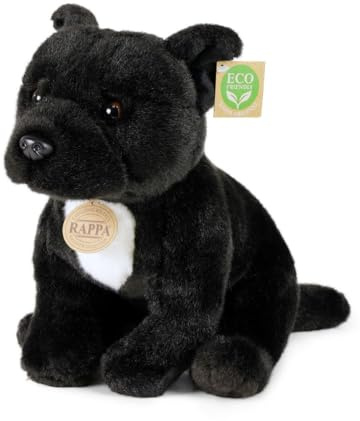Rappa Plüschspielzeug schwarzer Stafford 30 cm umweltfreundlich