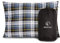 REDCAMP Outdoor Camping Kissen, Reisekopfkissen Komprimierbar, leicht, Flanell, kleines kopfkissen, mit Abnehmbarer Kissenbezug (Blau und Schwarz)