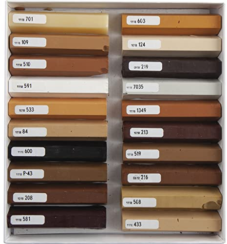 BAO 120/F Hartwachs Basisfarben-20 Vollstangen, Basisfarben