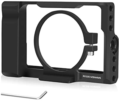 FUGASUN RX100M3/RX100M4/RX100M5 Gabbia per fotocamera, M3/M4/M5 Gabbia Per SONY DSC-RX100 III (M3) IV (M4) V (M5) Custodia per fotocamera Camera Rig Cold Shoe