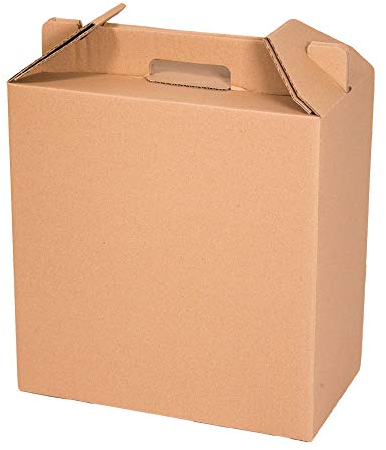 ONLY BOXES, Caja para Vino, Estuche de 6 Botellas de Vino, Caja para Lote de Navidad, Color marrón, 4 Unidades