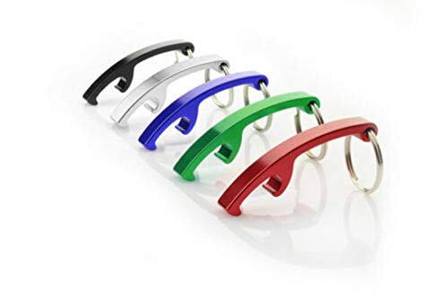 Generisch Llavero abrebotellas para chapas de cerveza, abridor de botellas, 25 unidades (azul)