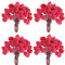 160 Stück gefrostete rote Beeren, künstliche Frostebeeren, Weihnachtsbeeren, für Zuhause, Hochzeit, Party, Geburtstag, DIY-Dekoration, Weihnachtsgirlande/Geschenkdekoration