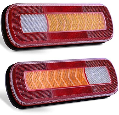 D-TECH 2 Stk. 9-30V E-Mark Zulassung LED Anhänger Rücklicht Bremslicht Rückfahrnebelscheinwerfer Dynamische Blinkerleuchte Ip67 Wasserdicht Für LKW LKW Wohnmobil Wohnmobil Van Traktor Rücklicht