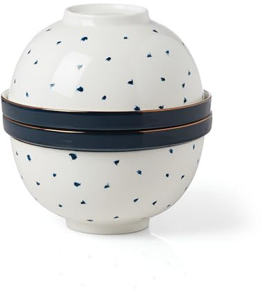 Lenox 893845 Blue Bay Luna Nesting Set, 8-teilig, Porzellan, Mehrfarbig