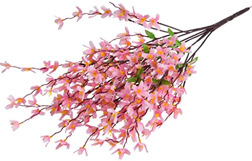 Botanic-Haus künstlicher Frühlingsblütenbusch (Forsythienbusch) mit 7 Stielen (pink)