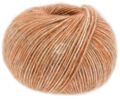 LANA GROSSA Natural Alpaca Pelo | Flauschige Netzgarnstruktur aus Baumwolle gefüllt mit Baby Alpakafasern und Merino Schurwolle | 50g Wolle zum Stricken & Häkeln | 125m Garn FB10