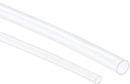 sourcing map Chaleur Rétractable Tube Trousse 2: 1 2mm et 4mm Diamètre 3.3ft Transparent Isolation Protection pour Électrique Câble Fil