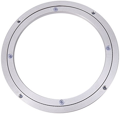 aleaci¨®n de aluminio resistente Plato giratorio con cojinetes giratorios Mesa de comedor redonda Placa giratoria lisa para caleidoscopios Mesa(10Inch*H8.5MM), Tocadiscos con cojinetes giratorios,
