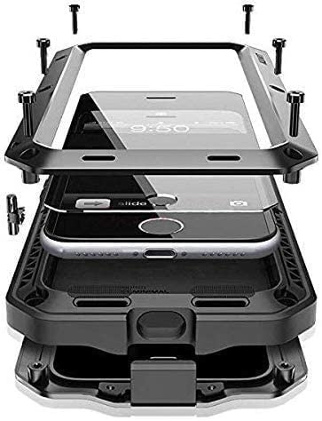 CarterLily iPhone 14 Pro Max Case, Full Body Shockproof Dustproof Waterproof Aluminum Alloy Metal Gorilla Glass Cover Case for Apple iPhone 14 Pro Max 6.7 inch (Black)