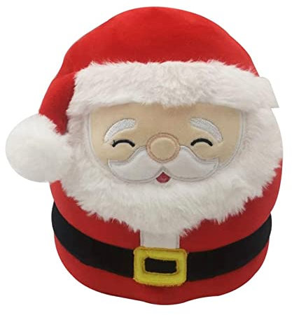 Weihnachten Santa Puppe für Familie und Kinder Plüschpuppe Plüschtier super weich für Kleinkinder Jungen und Mädchen Kissen Kopfschmuck (Red, One Size)