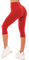SINOPHANT Leggings Damen 3/4 High Waist Elastische Blickdicht Große Größen Leggins (#1er Pack rot, S-M)