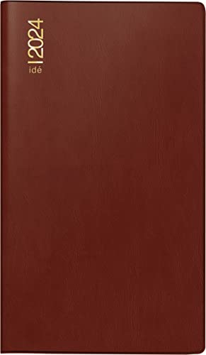 rido/idé Wochenkalender Modell TM 15 2024 1 Seite = 1 Woche Blattgröße 8,7 x 15,3 cm bordeaux