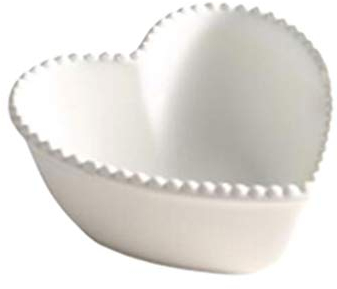 UPKOCH Dessert Bowls Snack Bowls Ceramic Heart Shaped Bowls Sauce Dip Bowl Dessert Cup Dish Serving Plate Breakfast Oatmeal Container Tableware for Appetizer Sauce Dessert Dessert Bowls Snack Bowls
