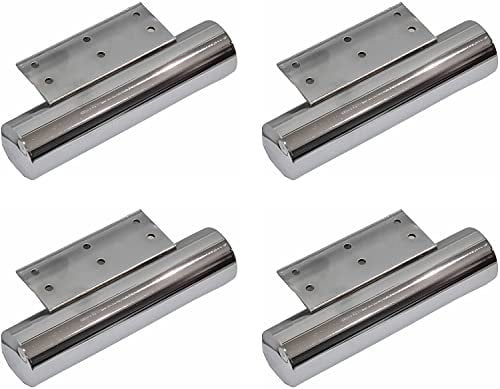 Just Accessories Chrome Silver Tube Legs Feet Heavy Duty For Furniture, Metal Home DIY Projects for Sofas, Beds, Chairs, Stools, (Chrome Plated) (12)