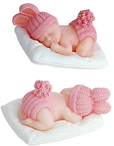 Stampo in Silicone per Neonati, Stampo per Sapone Neonato per Decorazioni per Torte con Fondente Topper Cupcake Tupcake Stampo in Silicone Fai da Te per Candele