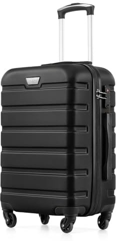 COOLIFE 20 Inch Carry On Suitcase for EasyJet, ABS+PC, Hardshell, Durable | Cabin Luggage with 360°Rubber Spinner Wheels, YKK Zipper, Telescopic Handle, TSA Lock, Lightweight Travel Suitcase for flight
