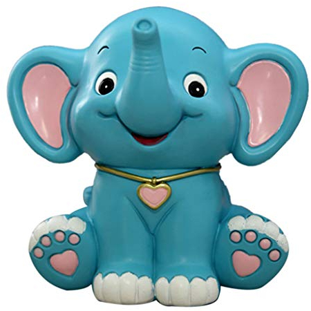 goodluxx Cartoon Baby Elefant Sparschwein Harz Sparschwein Spardose Kinder Geburtstagsgeschenke Cartoon Baby Elefant Blau
