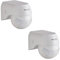 Oktaplex Lot de 2 Ana Détecteur de Mouvement extérieur IP44 orientable & Rotatif Capteur Infrarouge 12 m Portée 230 V Blanc Mat avec capteur crépusculaire