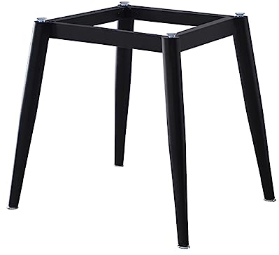 X1NGFU Patas de Mesa Robustas Acero,Patas para Mesa de Comedor de Metal Marco Modern,Marco de La Pata de La Mesa,para Mármol,Vidrio,Parte Superior Madera,Negro,con Tornillos (60x60x72cm)
