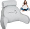 Reading Pillow for Bed 60×45CM Lovely 2 In 1 Backrest Pillows Multifunctional Detachable Sofa and Bedside Cushion Soft Reading Back Support Rest Pillow for Relaxing Watching TV