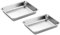 SANTOS 2X Edelstahl Grillschale - Auffangschale 26,9x20,9x4cm - Robuste Grillpfanne - Perfekt für Gemüse, Fisch & mehr - Leicht zu reinigen - BBQ Zubehör