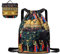 GWAWG 1 zaino sportivo da viaggio pieghevole con coulisse, grande capacità, con chiusura a cordoncino, borsa da palestra, Multicolore