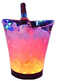 Seau à Glaçons Seau à Glace Mode de Batterie Luminescent LED Seau à Glace de Grande capacité Idéal for Le Bar à la Maison Refroidir la bière 5l / 169,09 oz Seau à Glace pour la Maison Cuisine