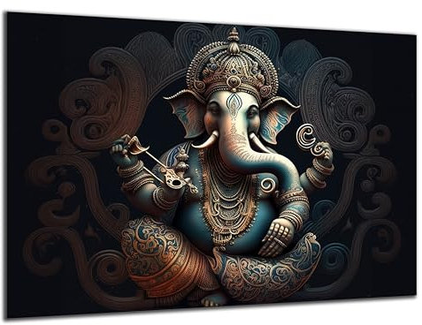 Munera Design - Bild 40x60 - Ganesha Symbol - Wand-Bilder Wohnzimmer